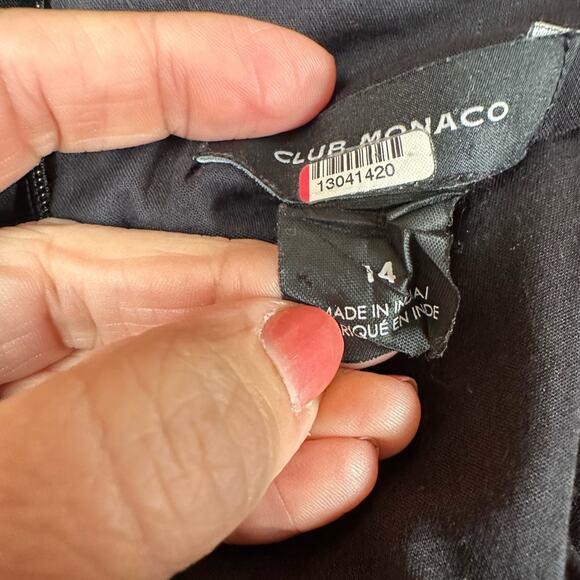 Club Monaco Black Line Wide Leg Cropped Sleeveless Jumpsuit, Size 14 - Picture 7 of 8